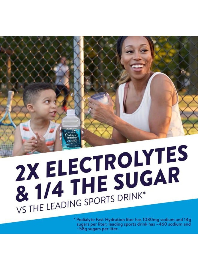 Pedialyte Fast Hydration Electrolyte Solution, Iced Berry, Hydration Drink, 4 Bottles, 1 Liter Each - Image 3
